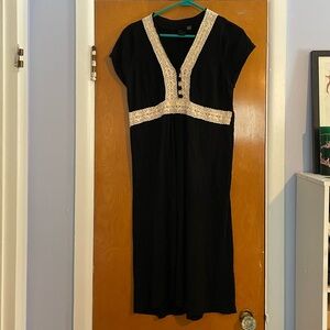 Nick & Mo Black Dress with Lace Accents